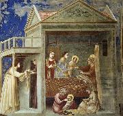 GIOTTO di Bondone The Birth of the Virgin painting